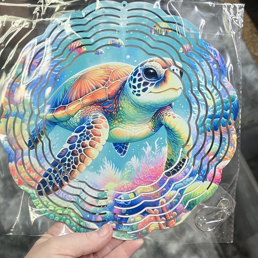 Colorful Sea Turtle Wind Spinner
